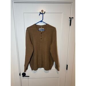 Vintage Schott Bros Wool Pullover Henley Sweater. Outdoor, Preppy, Casual Hiking